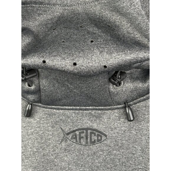 AFTCO Big Guy Reaper Sweatshirt Hoodie Men’s 3XL Charcoal Grey Fishing Outdoor - Picture 2 of 16